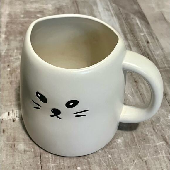 Grumpy and Sleepy black and white cat mugs - Picture 3 of 6